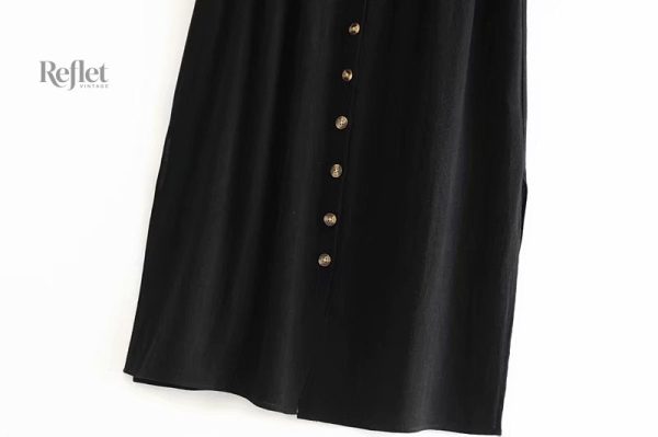 Jupe vintage noire, choix parfait pour un look rétro