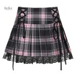 Jupe vintage style années 80, motif coloré et coupe ample