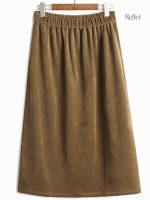 jupe taille haute en tissu léger, style rétro