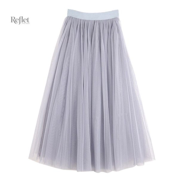 Jupe vintage violet pour un look inspiré des années 80