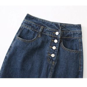Jupe tendance en jean pour un look rétro