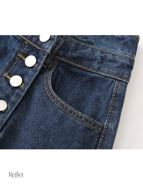 Jupe vintage en jean femme