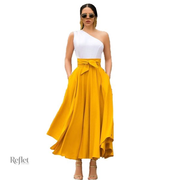 Jupe évasée années 70, tendance et confortable