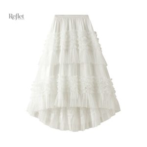 Jupe vintage, taille haute, look rétro élégant