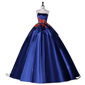 Robe de bal longue style princesse, élégante et raffinée