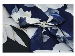 Jupe fleurie longue style années 70