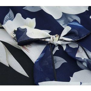 Jupe fleurie longue style années 70