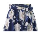 Jupe élégante à motifs floraux années 70