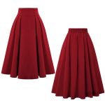 Modèle de jupe vintage évasée pour femmes
