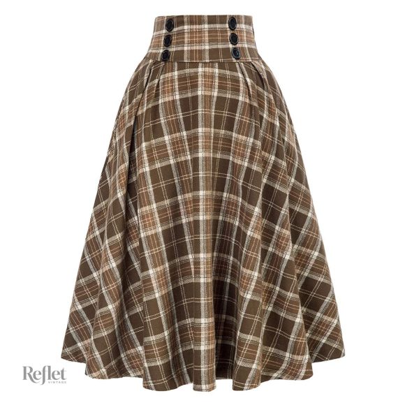 look-annee-50-jupe-a-carreaux-1 Jupe à carreaux style années 50