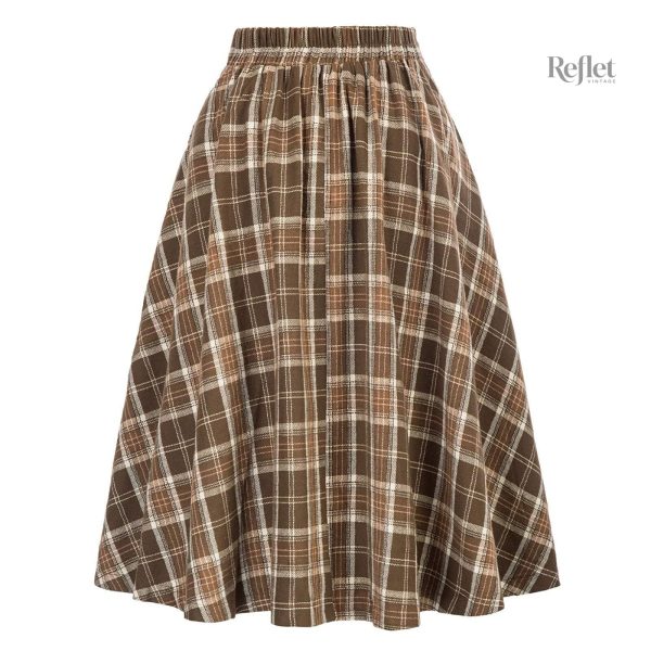 Jupe élégante à carreaux pour un look vintage