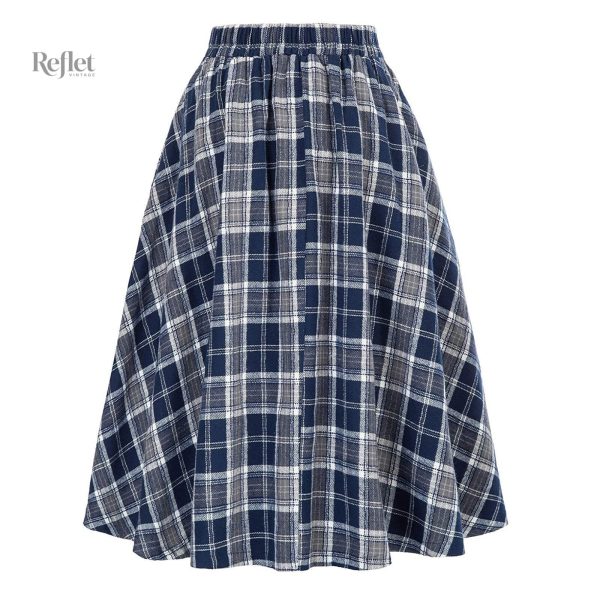 Style nostalgique avec jupe à carreaux féminine