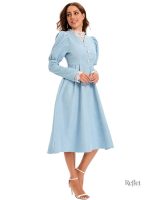 Robe féminine années 70, coupe bohème et chic