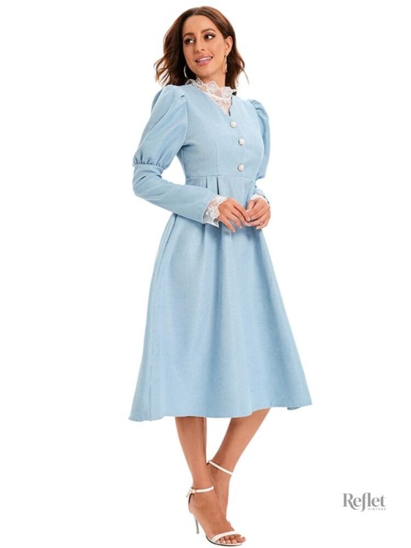 Robe féminine années 70, coupe bohème et chic