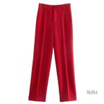 Pantalon vintage femme, coupe droite moderne