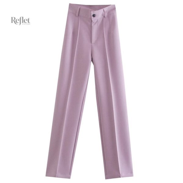 Pantalon femme vintage en coton doux