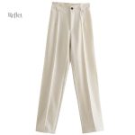 Pantalon vintage femme en tissu extensible