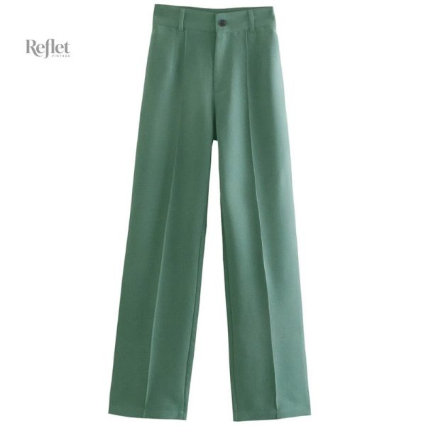 Pantalon vintage femme en tissu léger