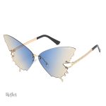 Accessoire mode vintage, lunettes de soleil à la forme papillon