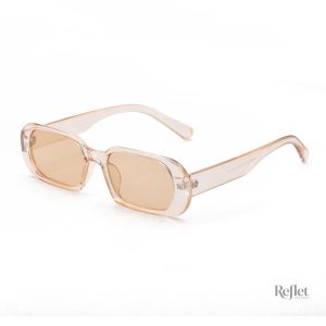 Lunettes de soleil rétro avec monture rouge