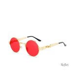 Modèle féminin de lunettes rondes rétro