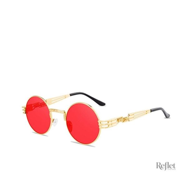 Modèle féminin de lunettes rondes rétro