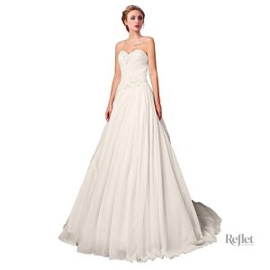 Luxe robe de mariée avec détails en dentelle délicate