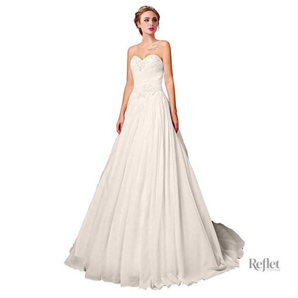 Luxe robe de mariée avec détails en dentelle délicate