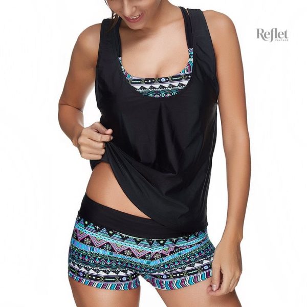 Ensemble de maillot de bain 3 pièces au style vintage