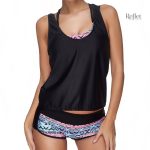 Look rétro avec ce maillot de bain 3 pièces tendance