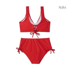 Bikini rouge rétro à motifs vintage