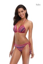 Maillot de bain rose 2 pièces tendance vintage