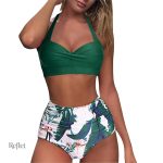 Maillot de bain à imprimé rétro floral