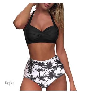 Maillot de bain rétro avec motifs floraux