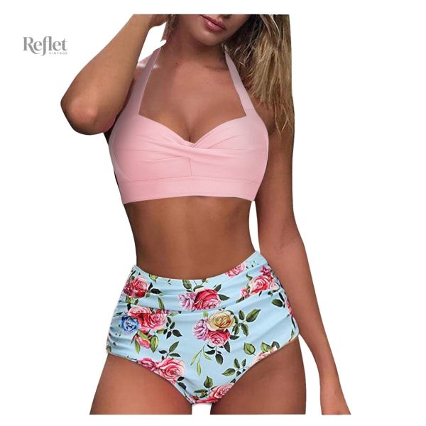 Bikini vintage avec imprimé floral