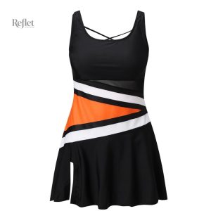 Style rétro, maillot noir 1 pièce pour un look classique