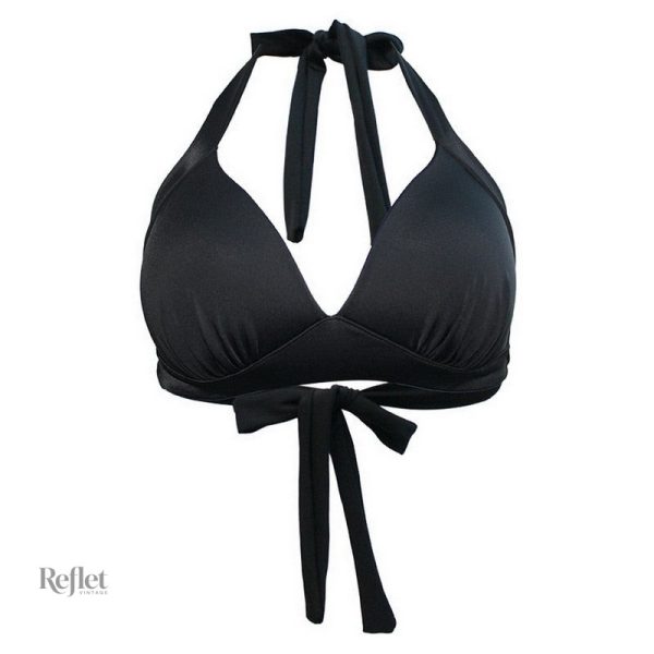 Maillot de bain taille haute vintage en tissu doux