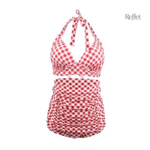 Maillot de bain vintage taille haute avec motifs floraux