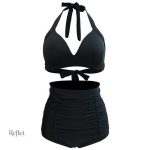 Maillot de bain chic taille haute style vintage
