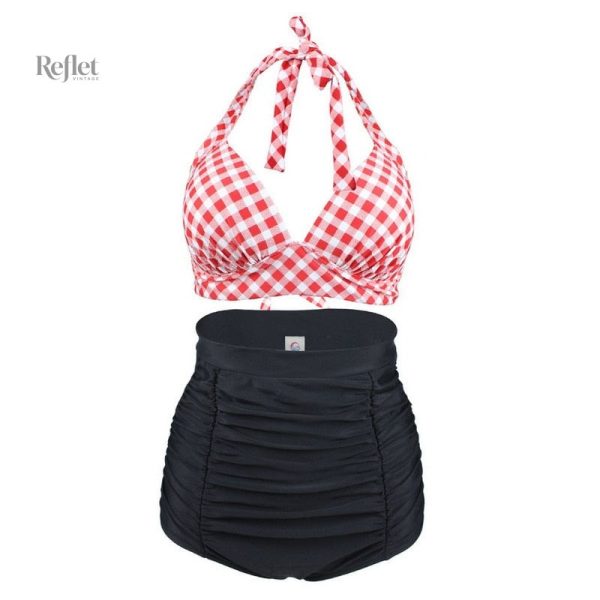 Maillot de bain à taille haute pour look vintage