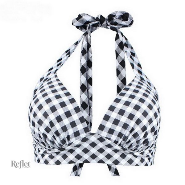 Maillot de bain rétro taille haute pour journées ensoleillées