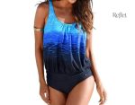 Maillot de bain vintage 1 pièce bleu