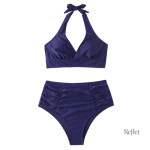 Maillot vintage bleu à la mode