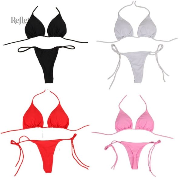 Maillot de bain rétro féminin en deux pièces
