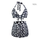 Maillot de bain vintage noir et blanc élégant