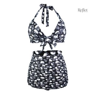 Maillot de bain vintage noir et blanc élégant