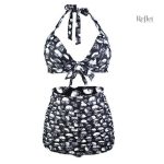 Maillot de bain rétro en noir et blanc stylé