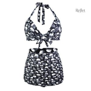 Maillot de bain rétro en noir et blanc stylé