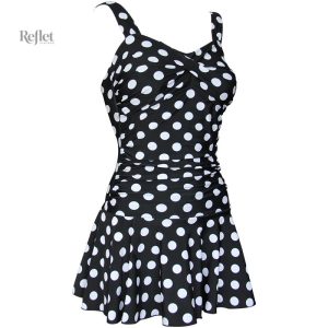 Maillot de bain vintage à pois avec style rétro