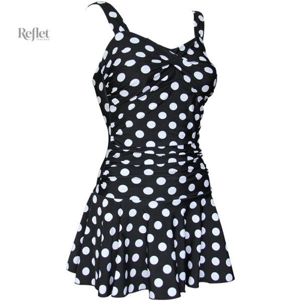 maillot-de-bain-vintage-pois-1 Maillot de bain vintage à pois avec style rétro